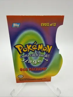 2000 TOPPS POKEMON DIE CUT CARD #68 EV012 OF 12 "MACHAMP" - Image 3