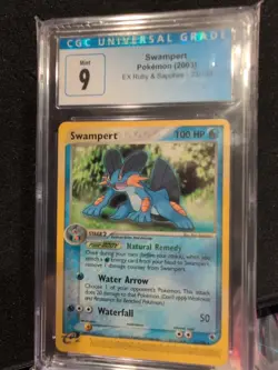 CGC 9 MINT Swampert 2003 EX Ruby & Sapphire 13/109 Holo Pokemon Card - Image 2