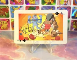 Pikachu Pokemon Vintage Playing Poker Card Charizard Nintendo - Prism Holo Back - Image 1