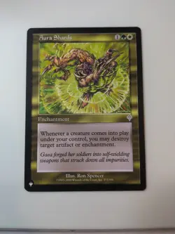 Aura Shards Invasion MTG Magic the Gathering Card Light Play Condition - Image 1
