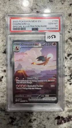 PSA 10 GEM MINT Charizard ex Pokemon Card 199/165 ⭐ Ultra Rare⭐ Sv: 151 🔥 - Image 1