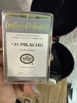Pokemon #25 Pikachu 23k Gold Plated Trading Card /Poke Ball 1999 Burger King hb3 - Image 4