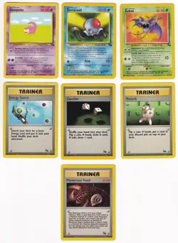 Pokemon Fossil COMPLETE SET Common Vintage WOTC 16 Card Lot MP-NM - Image 3