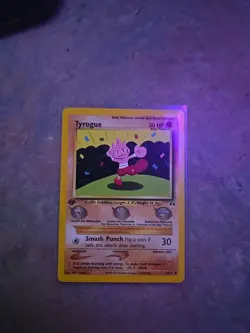 Tyrogue Pokemon Card - Neo Destiny 66/105 Rare 1st Edition Near Mint NM - Image 1