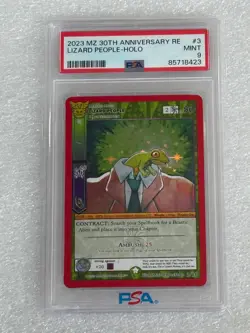 PSA 9 Metazoo 30th ANNIVERSARY LIZARD PEOPLE HOLO 2023 tcg card pokemon - Image 1