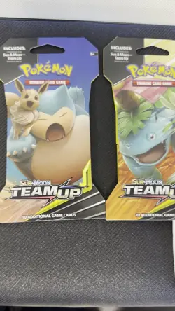 Pokemon TCG - SM: Team Up Sleeved Art Set (Complete 4 Packs) SEALED RARE! - Image 2