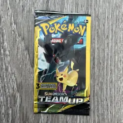 Pokemon TCG: Team Up Mini Booster Pack 3 Card- Pikachu Art- Factory Sealed - Image 1