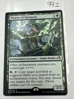 MTG Weaver of Harmony (213) *Non-Foil* Base Rare Kamigawa: Neon Dynasty LP - Image 2