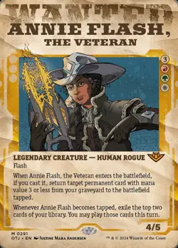 MTG Annie Flash, the Veteran - Foil - Showcase NM-Mint Outlaws of Thunder Junct - Image 1