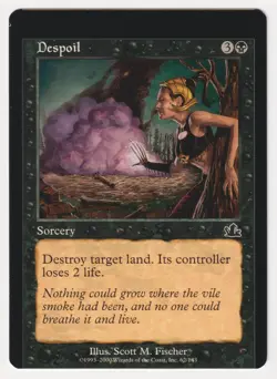 Miscut Despoil MP Prophecy 2000 WOTC MTG Magic Factory Error Misprint Sorcery! - Image 1