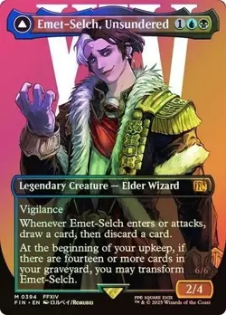 Emet-Selch, Unsundered (Borderless) (FOIL) #394 (NM) Final Fantasy FIN Magic MTG - Image 1