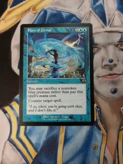 MTG Flare of Denial Retro Modern Horizons 3 Blue Rare Instant NM-M x1 - Image 1