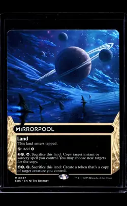 2025 MTG Magic The Gathering EOS Stellar Sights Borderless #27 Mirrorpool - Image 1