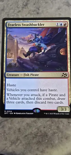 Fearless Swashbuckler Aetherdrift Regular Creature Fish Pirate Rare MTG NM - Image 1