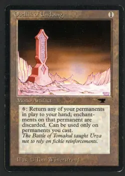 ***Obelisk of Undoing*** MTG Antiquities Magic Kid Icarus - Image 1