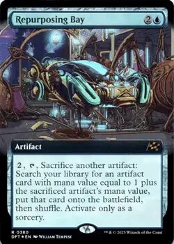 Repurposing Bay FOIL EXTENDED ART Aetherdrift Magic MTG NM - Image 1