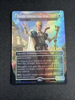 Dwight Schrute, Hay King NM Foil MTG Secret Lair Dwight's Destiny Unplayed Magic - Image 1