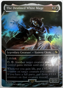 The Destined White Mage (Borderless) Commander: Final Fantasy Foil - Image 1