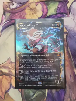 Ral, Crackling Wit (Borderless) (Raised Foil) Bloomburrow Foil - Image 1