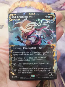 Ral, Crackling Wit (Borderless) (Raised Foil) Bloomburrow Foil - Image 2