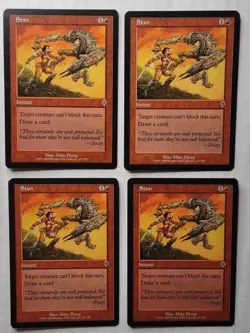 MTG 4x Stun x4 LP Invasion Magic the Gathering Red Common Instant Playset - Image 1