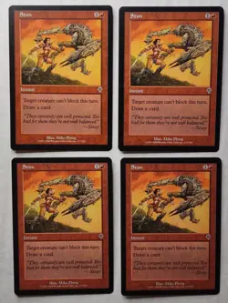 MTG 4x Stun x4 LP Invasion Magic the Gathering Red Common Instant Playset - Image 2