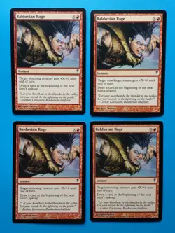 MTG 4x Balduvian Rage x4 LP Coldsnap Magic Playset - Image 1