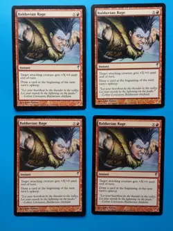 MTG 4x Balduvian Rage x4 LP Coldsnap Magic Playset - Image 2