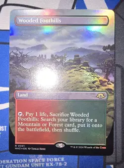MTG - Modern Horizons 3 - Wooded Foothills (Borderless) #0361 - Near Mint Foil - Image 1