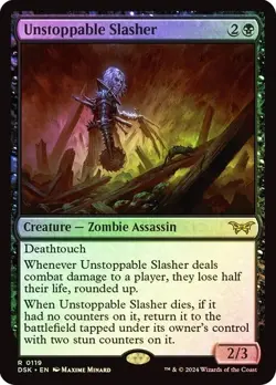 Unstoppable Slasher (0119) -Foil Near Mint MTG Duskmourn: House of Horror - Image 1