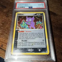 LOW POP PSA 10 🌀 SWIRL POKEMON EX CRYSTAL GUARDIANS #10 SABLEYE-HOLO - Image 1
