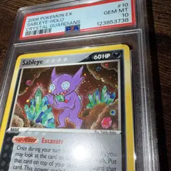 LOW POP PSA 10 🌀 SWIRL POKEMON EX CRYSTAL GUARDIANS #10 SABLEYE-HOLO - Image 3