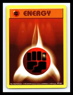 💥Pokemon (Shadowless Version) Fighting Energy 97/102 - 1999 Base Set Vintage - Image 1