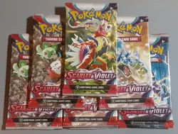 Pokemon TCG Scarlet and Violet Base Booster Pack Lot Of 6 - Image 1