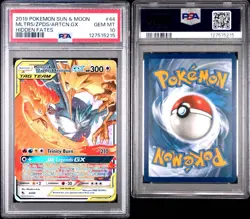 Pokemon TCG Moltres Zapdos & Articuno GX 44/68 PSA 10 Hidden Fates Sun & Moon - Image 3