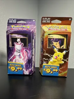 Mewtwo Mayhem and Pikachu Power Theme Deck 2016 Pokemon XY Evolutions Sealed New - Image 1