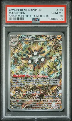2024 POKEMON SVP EN-SV BLACK STAR PROMO #159 MAGNETON PSA 10 - Image 1