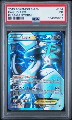 LUGIA EX 134/135 PSA 1 PR PLASMA STORM ULTRA RARE FULL ART HOLO POKEMON LOW POP - Image 1