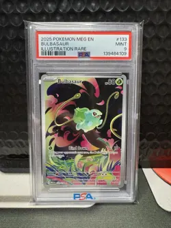 2025 Pokemon Mega Evolution Bulbasaur Illustration Rare PSA 9 - Image 1