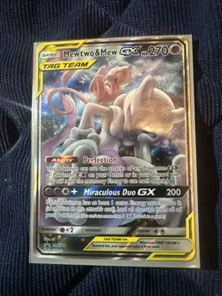 Pokemon Mewtwo and Mew GX SM191 Promo Tag Team 2019 Sun & Moon - Image 1
