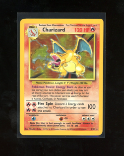 1999 Pokemon Game Base Set Charizard 4/102 Holo Foil MP Unlimited WOTC Rare - Image 1