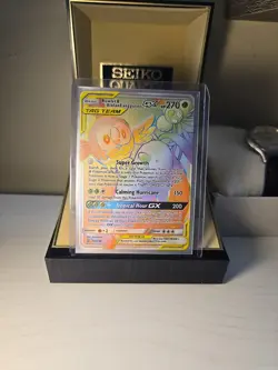 Pokemon Tcg Rowlet & Alolan Exeggutor Gx 237/236 Hyper Rare Unified Minds NM ZW1 - Image 1