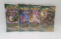 4 x Pokemon EVOLVING SKIES Booster Packs ( Art Set ) - FACTORY SEALED - Image 1