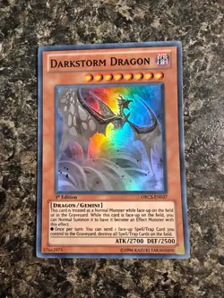 Yugioh Darkstorm Dragon - ORCS-EN037 - 1st Ed. Super Rare - NM - Image 1