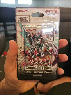 Yugioh Savage Strike Blister Pack 1st Edition Booster - Image 1