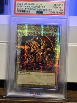 The Winged Dragon of Ra Quarter Century Secret Rare Card LC01-EN003 PSA 10 - Image 1