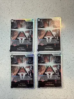 4x Five Elders OP13-082 Playset - One Piece TCG - ENGLISH NM In-Hand - Image 1