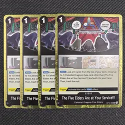 4X The Five Elders Are At Your Service | OP13-096 | NM | One Piece TCG Playset - Image 1