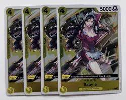 Baby 5 Playset - OP12-112 x4 - Legacy of the Master - One Piece TCG - English NM - Image 1