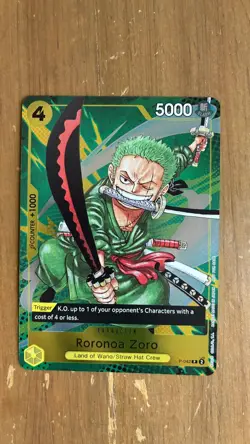 One Piece TCG Roronoa Zoro P-042 Event Pack Vol 3 Promo Foil English Parallel 1⚓ - Image 1